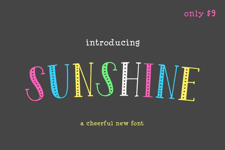 Sunshine Font (ONLY $9) Font Free Download - Itfonts.com