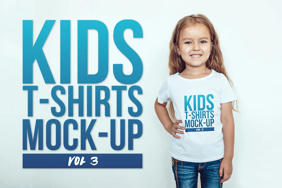 Kids T-Shirt Mock-Up Vol 3 Template Free Download - Itfonts.com
