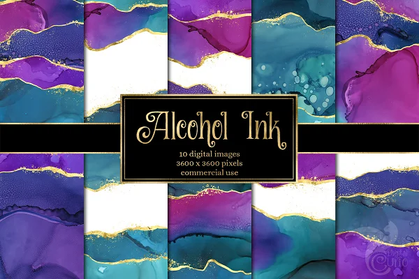 Alcohol Ink Backgrounds Graphic Free Download - Itfonts.com