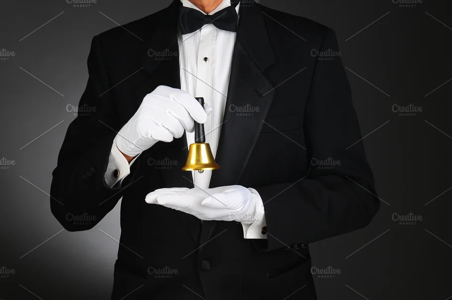 Butler Holding Service Bell Photos Free Download - Itfonts.com